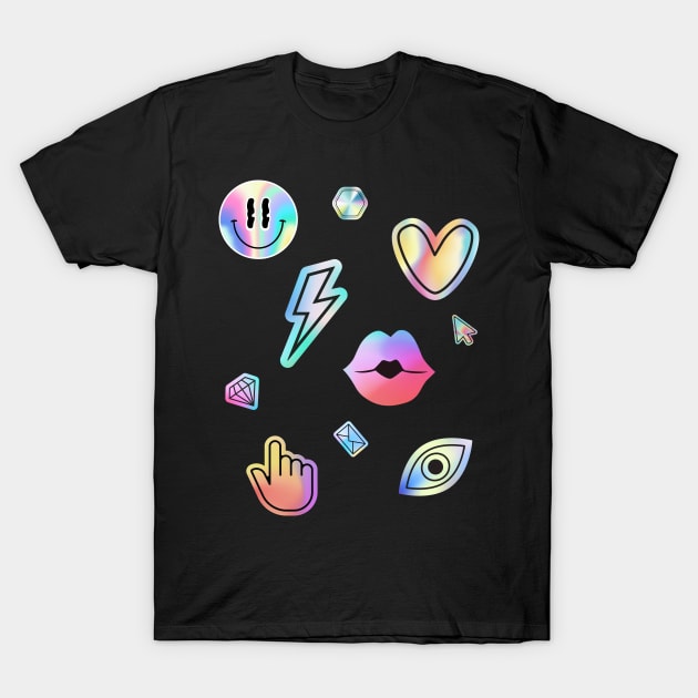 Gradient stickers T-Shirt by artoffaizan